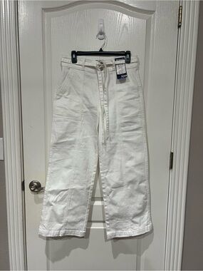 Hudson Jeans White Wide-Leg Belted Jeans (NWT!!)